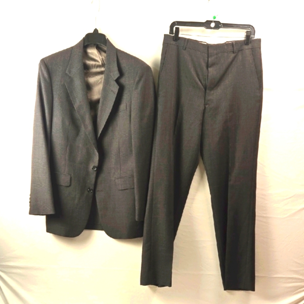 Stafford Suit Men 40L Micro Striped Performance Super Suit Pants 32X30